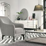 Enza Home 20501 Maison Keten Dokulu Siyah Berjer