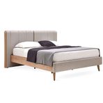 Enza Home 21102 Açık Yeşil Keten Dokulu Kumaş 200x200 cm Polka Başlıklı Karyola