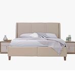 Enza Home 217 Krem Suni deri Kumaş 160x200 cm Netha Başlıklı Baza