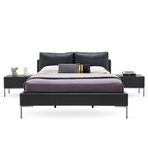 Enza Home 22802 Gri Suni Deri Kumaş 180x200 cm Legato Başlıklı Baza