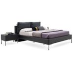 Enza Home 22802 Gri Suni Deri Kumaş 180x200 cm Legato Başlıklı Karyola