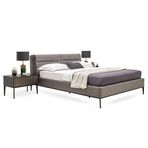 Enza Home 52301 Gri 200x200 cm Riga Başlıklı Karyola
