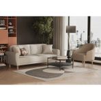 Enza Home Aldea Koltuk Takımı, Keten Dokulu, 13010 Açık Gri