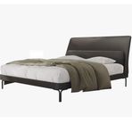 Enza Home Austin 40110 Gri-15202 Koyu Gri 180x200 cm Başlıklı Karyola