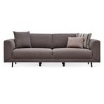 Enza Home Basel 15504 1 Adet Vizon Buklet Kumaş Yataklı Üçlü Koltuk