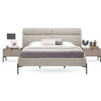 Enza Home Berta 17601 Bej 180x200 cm Başlıklı Karyola