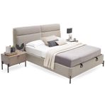 Enza Home Berta 17601 Bej 200x200 cm Başlıklı Baza