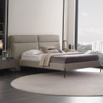 Enza Home Berta Başlıklı Karyola 2'li Set - Bej - 180 x 200 cm