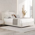 Enza Home Cante Başlıklı Baza 2'li Set - Krem - 200 x 200 cm