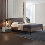 Enza Home Cordell Başlıklı Karyola Set - Gri - 150 x 200 cm
