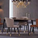 Enza Home Dorian 160-200x90 cm Ceviz Ahşap Desenli Masa