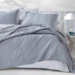 Enza Home ENZ1580695 Curly İndigo Çift Kişilik Yatak Örtüsü