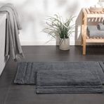 Enza Home Felicia 2'li 50x60 cm 60x100 cm Antrasit Banyo Paspas Seti