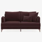 Enza Home Fiore 10708 Mürdüm Tay Tüyü Yataklı İkili Koltuk