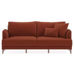 Enza Home Fiore 11705 Turuncu Tay Tüyü Yataklı Üçlü Koltuk