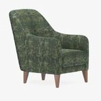 Enza Home Fiore 20101 Yeşil Keten Dokulu Berjer