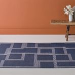 Enza Home Gemar 1.60x2.30 cm Krem Mavi Polyester Halı