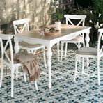 Enza Home Gina 2 Adet Gri Keten Dokulu Kumaş Sandalye