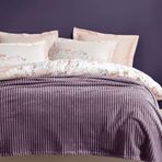 Enza Home Holly Kül Moru Çift Kişilik Battaniye