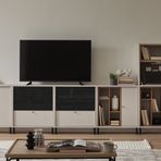 Enza Home Kalinsta Cam Kapaklı Dolap / Çok Amaçlı Tv Ünitesi, 65x75 cm (GxY)