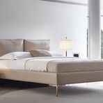 Enza Home Legato 40119 Krem 160x200 cm Suni Deri Kumaş Başlıklı Karyola
