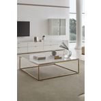 Enza Home Legato Kare Metal Orta Sehpa - Beyaz/gold