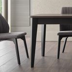 Enza Home Marion 12421 Orta Keten Dokulu Kumaş Gri Sandalye