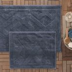 Enza Home Milo 50x60 + 60x100 cm İndigo Banyo Paspası Seti