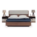 Enza Home Mistral 160x200 cm Krem Suni Deri Kumaş Başlıklı Karyola