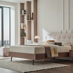 Enza Home Paloma 55701 Krem 180x200 cm Başlıklı Karyola