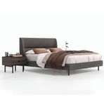 Enza Home Parma 14210 Antrasit 160x200 cm Başlıklı Karyola