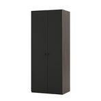 Enza Home Parma 90x221 cm Koyu Ceviz-Siyah Dolap