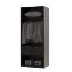 Enza Home Parma Dolap, Füme Renk Cam Kapaklı 90x221 cm