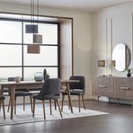 Enza Home Pavia Konsol + Sabit Yemek Masası + 4 Adet Cordell Sandalye