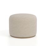 Enza Home Perge 57001 Krem Şönil Kumaş Sehpa Pufu