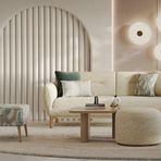Enza Home Perge Koltuk Takımı, Kadife Dokulu, 70501 Yeşil