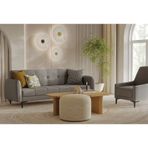 Enza Home Romina Koltuk Takımı, Keten Dokulu, 55706 Gümüş