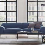 Enza Home Swan 15601 Turkuaz Buklet Kumaş 3'lü Koltuk