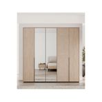 Enza Home Terra 5 Kapaklı Açık Meşe Gardırop