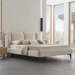 Enza Home Terra Başlıklı Karyola 2'li Set - Krem - 200 x 200 cm