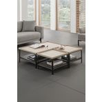 Enza Home Terra Geometrik Desenli Yan Sehpa - Açık Meşe
