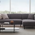 Enza Home Terra Yataklı - Sağ, Keten Dokulu, 16004 Antrasit Köşe Takımı