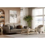 Enza Home Verona Koltuk Takımı, Keten Dokulu, 73103 Vizon