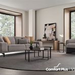 Enza Home Viera Koltuk Takımı, Keten Dokulu, 17502 Gri