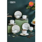 Enza Mihrap 6’lı Porselen Kahve Fincanı Takımı 90 ml