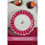 Enza Modern Yuvarlak Çay Kahve Kahvaltılık ve Sunum Tepsisi 38 cm - 0 - 249 ml
