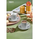 Enza Sofia 2'li Porselen Fincan Seti - Beyaz - 80 ml