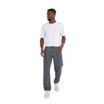 ENZİM JEANS Erkek 100% Pamuk Baggy Kot Pantolon Açık Gri 36