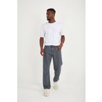 ENZİM JEANS Erkek 100% Pamuk Baggy Kot Pantolon Açık Gri 38