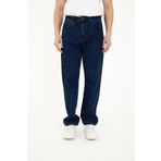 ENZİM JEANS Erkek 100% Pamuk Baggy Kot Pantolon Koyu Mavi 30